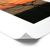 カリフォルニアを超えた夕日のカラー写真 ポスター (角)