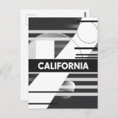 カリフォルニアアートプリント-ユニークレタリング ポストカード (正面/裏面)