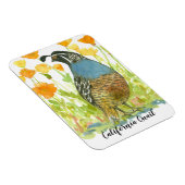 カリフォルニアウイルウォーターカラーポピー絵を描ズ マグネット (右側)