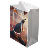 カリフォルニアウイルバードアートワイルドライフ自然 ミディアムペーパーバッグ (正面アングル)