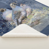 カリフォルニアウイルバードワイルドライフ自然アート シェルパブランケット (3/4)