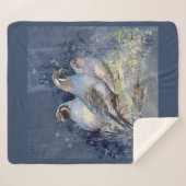 カリフォルニアウイルバードワイルドライフ自然アート シェルパブランケット (正面(横))