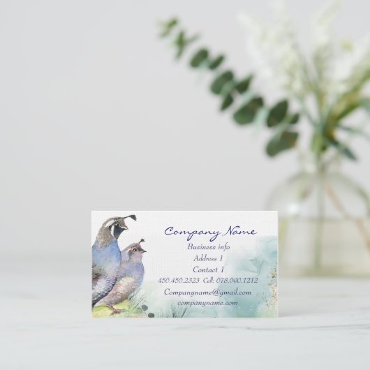 カリフォルニアウイルビジネスカードバード自然 名刺 (スタンド正面)