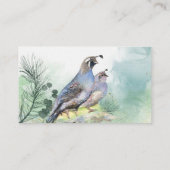 カリフォルニアウイルビジネスカードバード自然 名刺 (裏面)