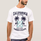 カリフォルニアウェーブライダーサマーエスケープティー Tシャツ (正面)