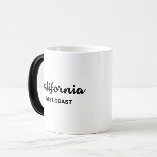 カリフォルニアウエストコーストニースデザイン文字 モーフィングマグカップ (正面左)