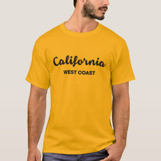 カリフォルニアウエストコーストニースデザイン文字 Tシャツ