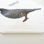 カリフォルニアウズラの鳥の漫画イラストレーション シェルパブランケット (3/4)