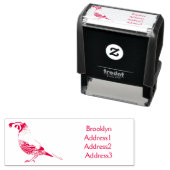 カリフォルニアウズラの鳥の漫画イラストレーション セルフインキングスタンプ (インサイチュ)