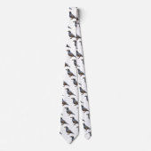 カリフォルニアウズラの鳥の漫画イラストレーション ネクタイ (正面)