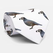 カリフォルニアウズラの鳥の漫画イラストレーション ネクタイ (ロール)
