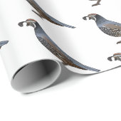 カリフォルニアウズラの鳥の漫画イラストレーション ラッピングペーパー (ロールコーナー)