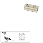 カリフォルニアウズラの鳥の漫画イラストレーション ラバースタンプ (押印)