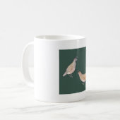 カリフォルニアウズラの鳥の種類のアート コーヒーマグカップ (正面左)