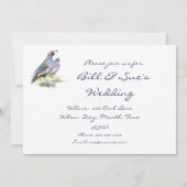 カリフォルニアウズラの鳥の結婚式招待状カスタム 招待状 (裏面)