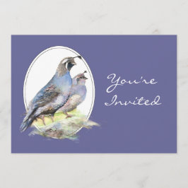 カリフォルニアウズラの鳥の結婚式招待状カスタム 招待状