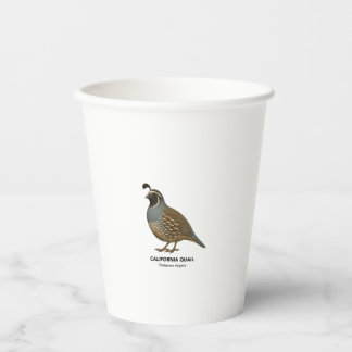 カリフォルニアウズラ – カリフォルニアの鳥 紙コップ
