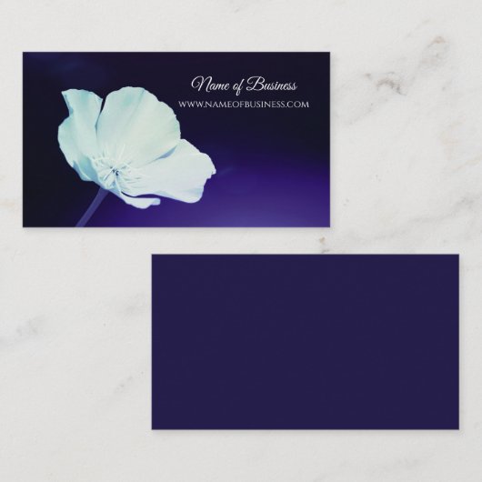 カリフォルニアエレガントポピーの花ダークパープル 名刺 (正面/裏面)