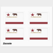 カリフォルニアオリジナル州旗 長方形シール (シート)