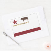 カリフォルニアオリジナル州旗 長方形シール (封筒)