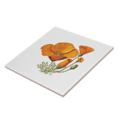 カリフォルニアオレンジポピーフローラセラミックタイル タイル (側面)