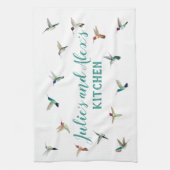 カリフォルニアカスタムハミングバーズキッチンタオル キッチンタオル (縦)