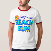 カリフォルニアカスタムビーチバムおかしなシャツ Tシャツ (正面)