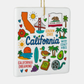 カリフォルニアカスタム州ファミリートリップキープサケクリスマス セラミックオーナメント (右)