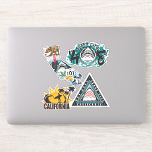 カリフォルニアカラフルデカールセット