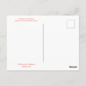 カリフォルニアカラーお祝い威厳がある：はがき ポストカード (裏面)