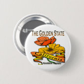 カリフォルニアカリフォルニアの金ケシ 缶バッジ (正面&裏面)