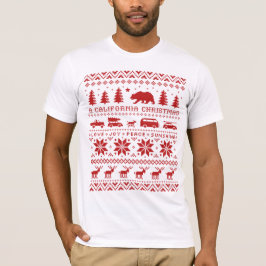カリフォルニアカワイディージュドクリスマスセーターデザインティー Tシャツ