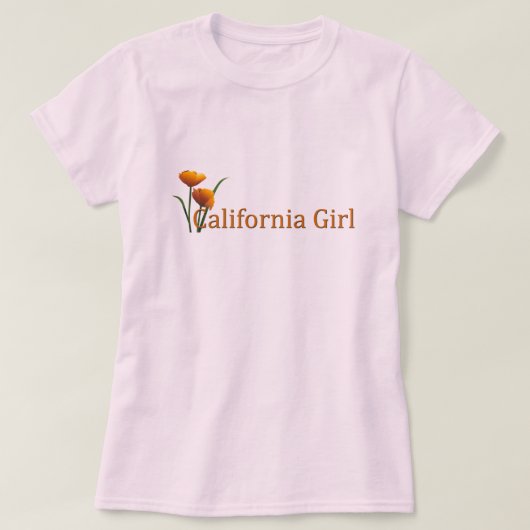 カリフォルニアガールポピーズレディース Tシャツ (デザイン正面)