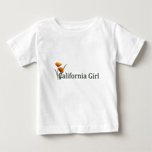 カリフォルニアガールポピー2乳児LS Tシャツ (正面)