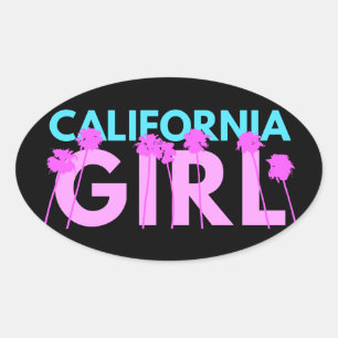 カリフォルニアガール 楕円形シール
