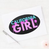 カリフォルニアガール 楕円形シール (封筒)