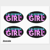カリフォルニアガール 楕円形シール (シート)
