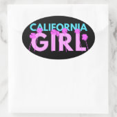 カリフォルニアガール 楕円形シール (バッグ)