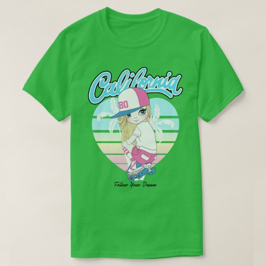 カリフォルニアガール Tシャツ (デザイン正面)