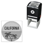 カリフォルニアキュートデザインギフトアイディアサンセットパームズ セルフインキングスタンプ (インサイチュ)