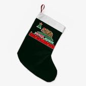 カリフォルニアクリスマスの旗のストッキング スモールクリスマスストッキング (正面 (吊り時))