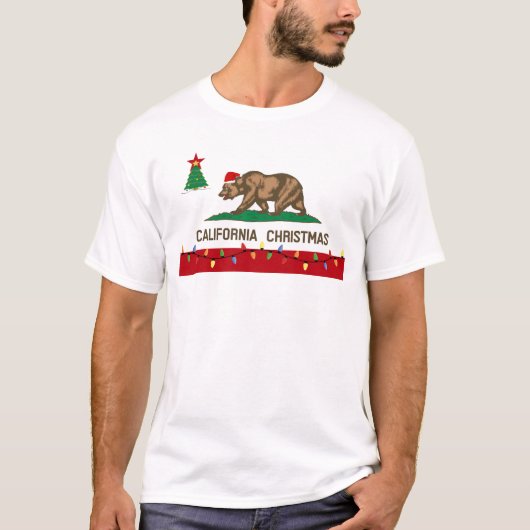 カリフォルニアクリスマスのTシャツ Tシャツ (正面)