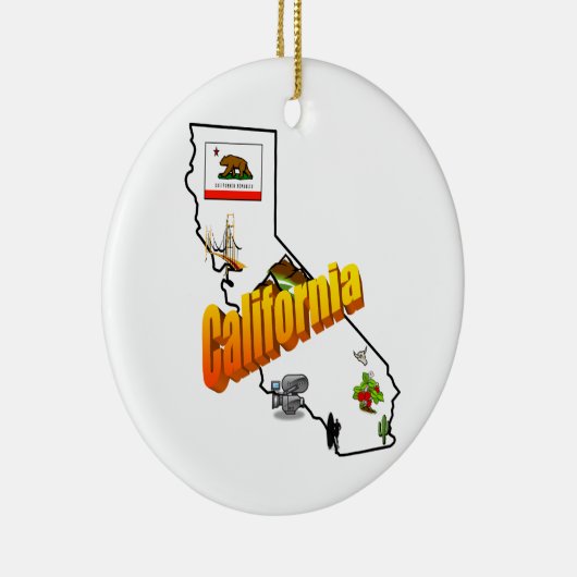 カリフォルニアクリスマスツリーのオーナメント セラミックオーナメント (右)