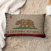 カリフォルニアクールでグランジな旗 ランバークッション (ブランケット)