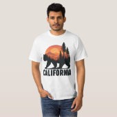 カリフォルニアグリズリーベアーサンセット Tシャツ (正面フル)