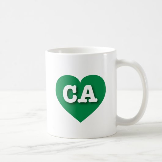 カリフォルニアグリーンハート- I love CA コーヒーマグカップ (右)