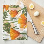 カリフォルニアケシ キッチンタオル (四つ折り)