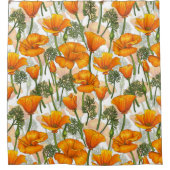 カリフォルニアケシ シャワーカーテン (正面)