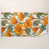 カリフォルニアケシ ビーチタオル (正面)