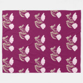 カリフォルニアケシ フリースブランケット (正面(横))